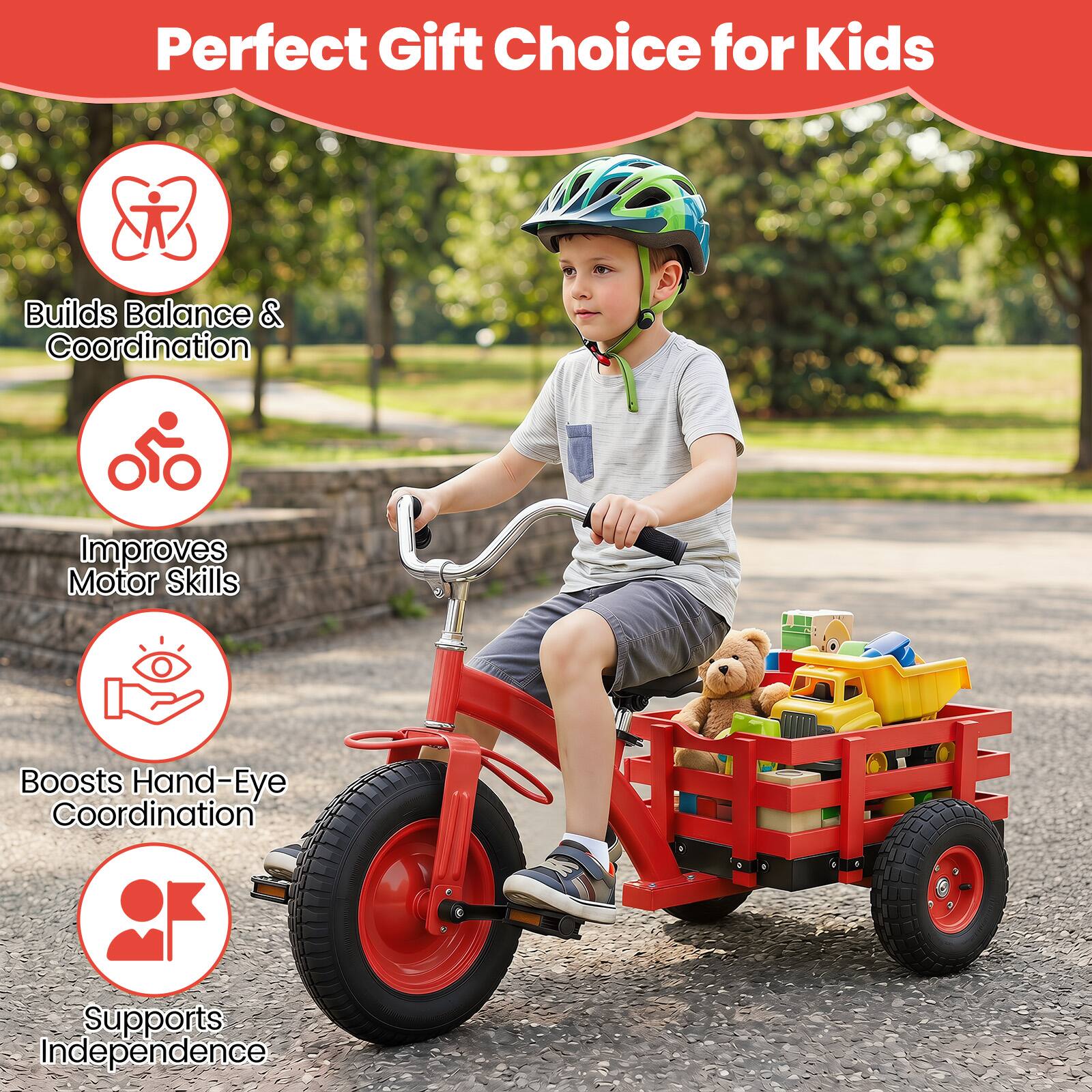 Perfect Gift Choice for Kids

- Builds Balance & Coordination
- Improves Motor Skills
- Boosts Hand-Eye Coordination
- Supports Independence