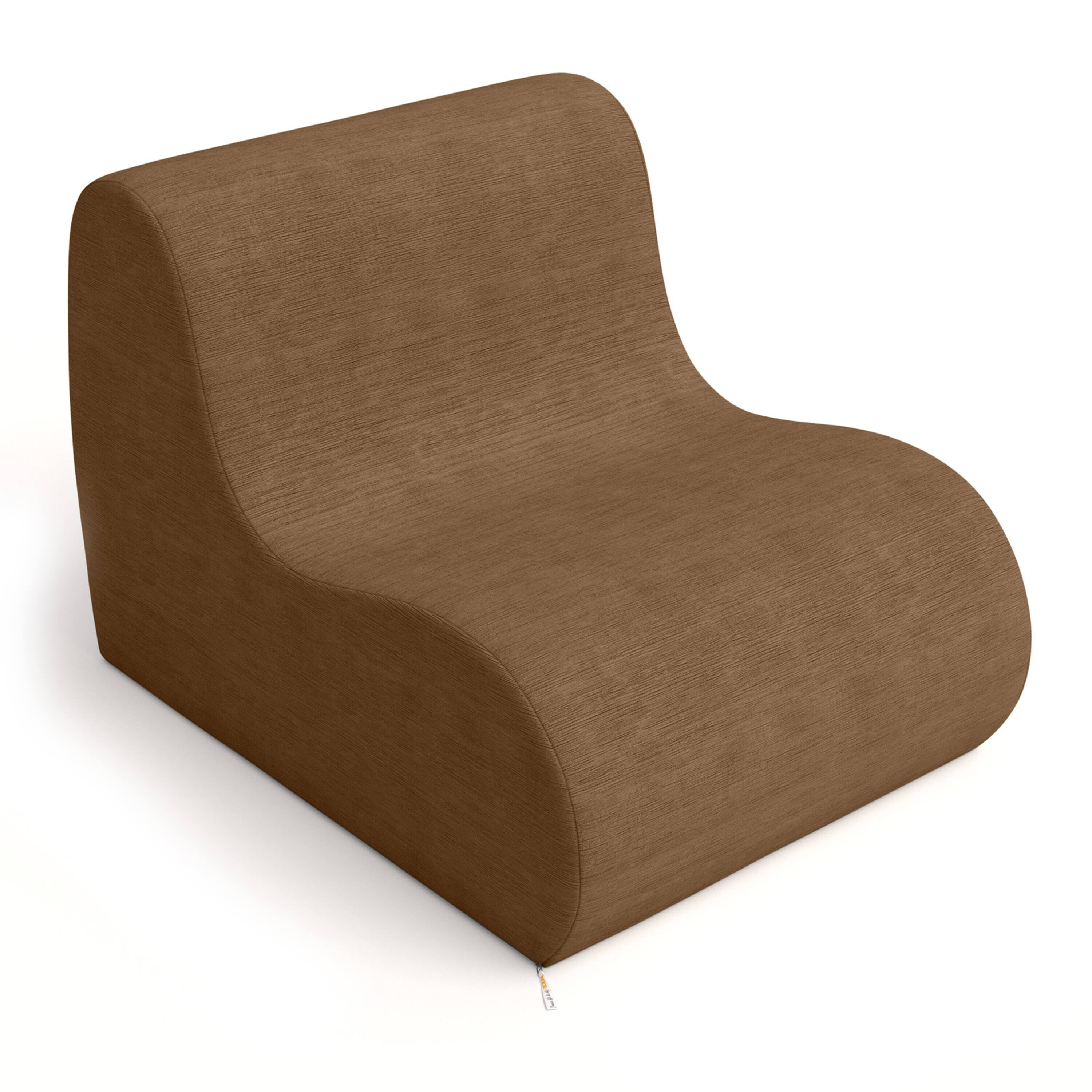 Alt View 1. Jaxx - Jaxx Uptown Large Modern Armless Accent Chair, Toffee - Toffee.