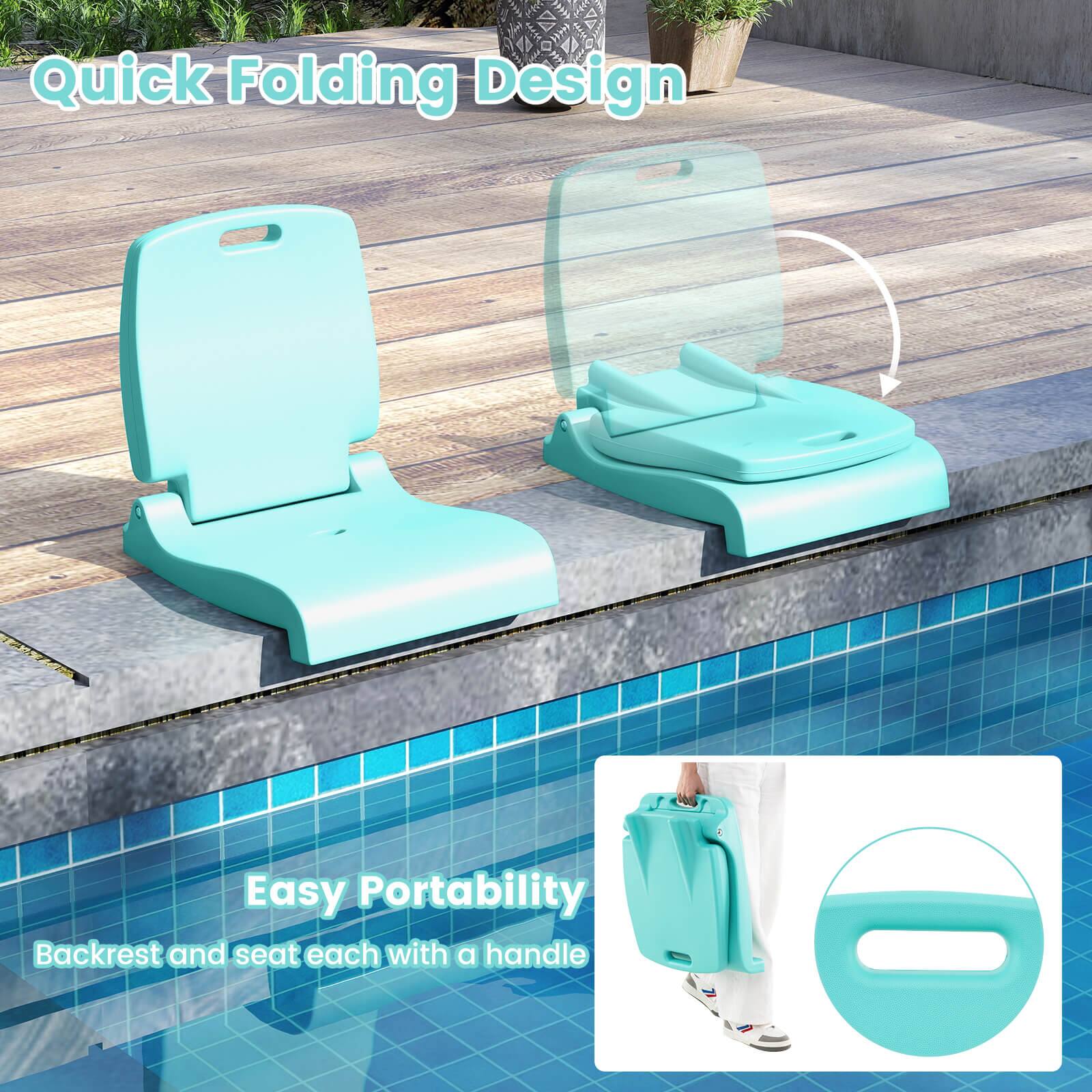 Quick Folding Design  
Easy Portability  
Backrest and seat each with a handle