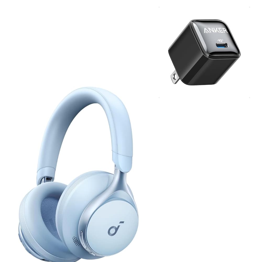 Soundcore - by Anker, Space One, Active Noise Cancelling Headphones with USB C Charger, 2X Stronger Voice Reduction