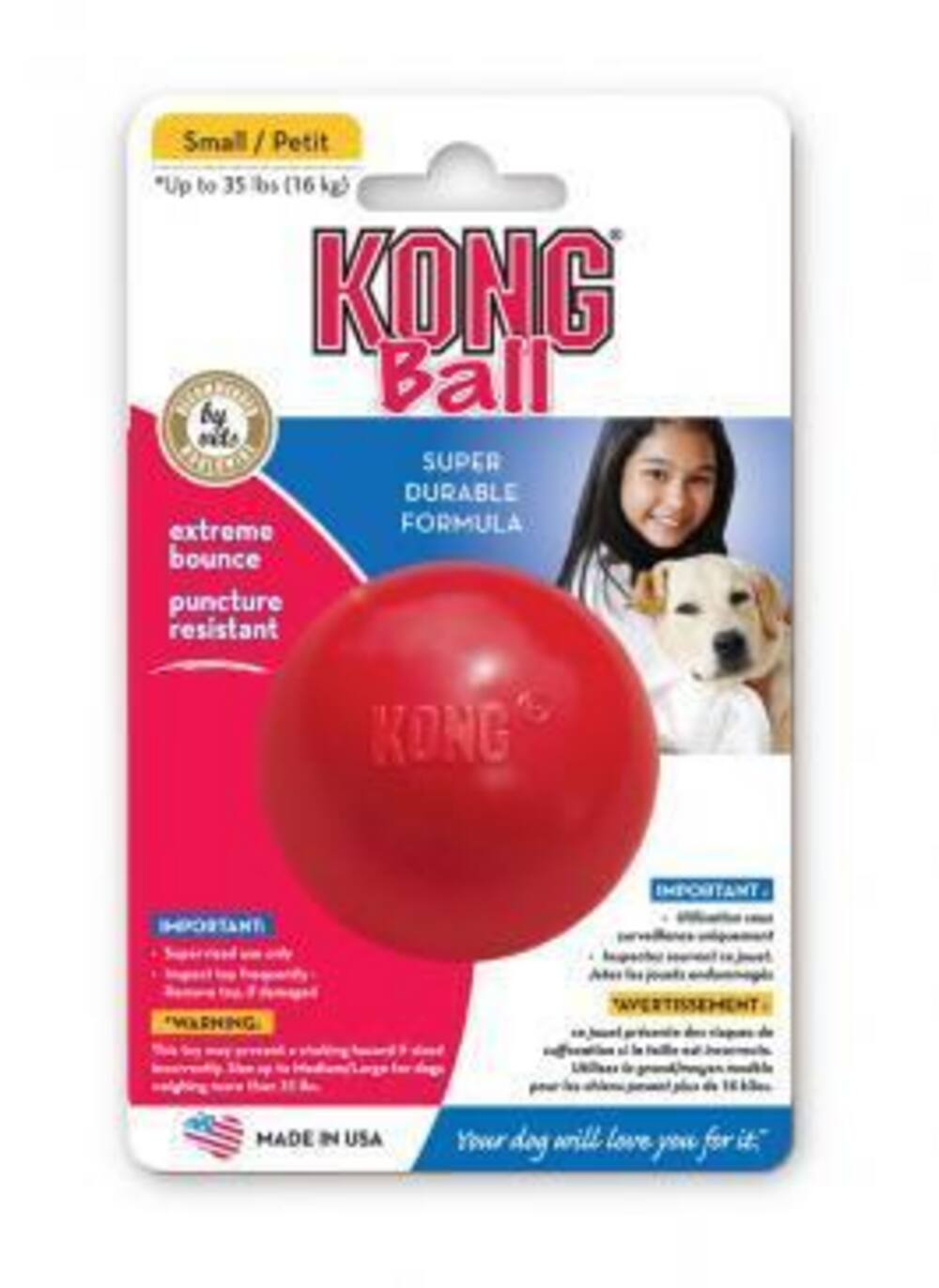 KONG Ball Dog Toy in Medium/Large Ball Red - Best Buy