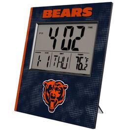 Keyscaper - Chicago Bears Cross Hatch Digital Desk Clock - Multicolor