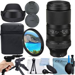Sigma - 100-400mm f/5-6.3 DG DN OS Contemporary Lens for Sony E Mount + Case + ZeeTech Bundle - Black