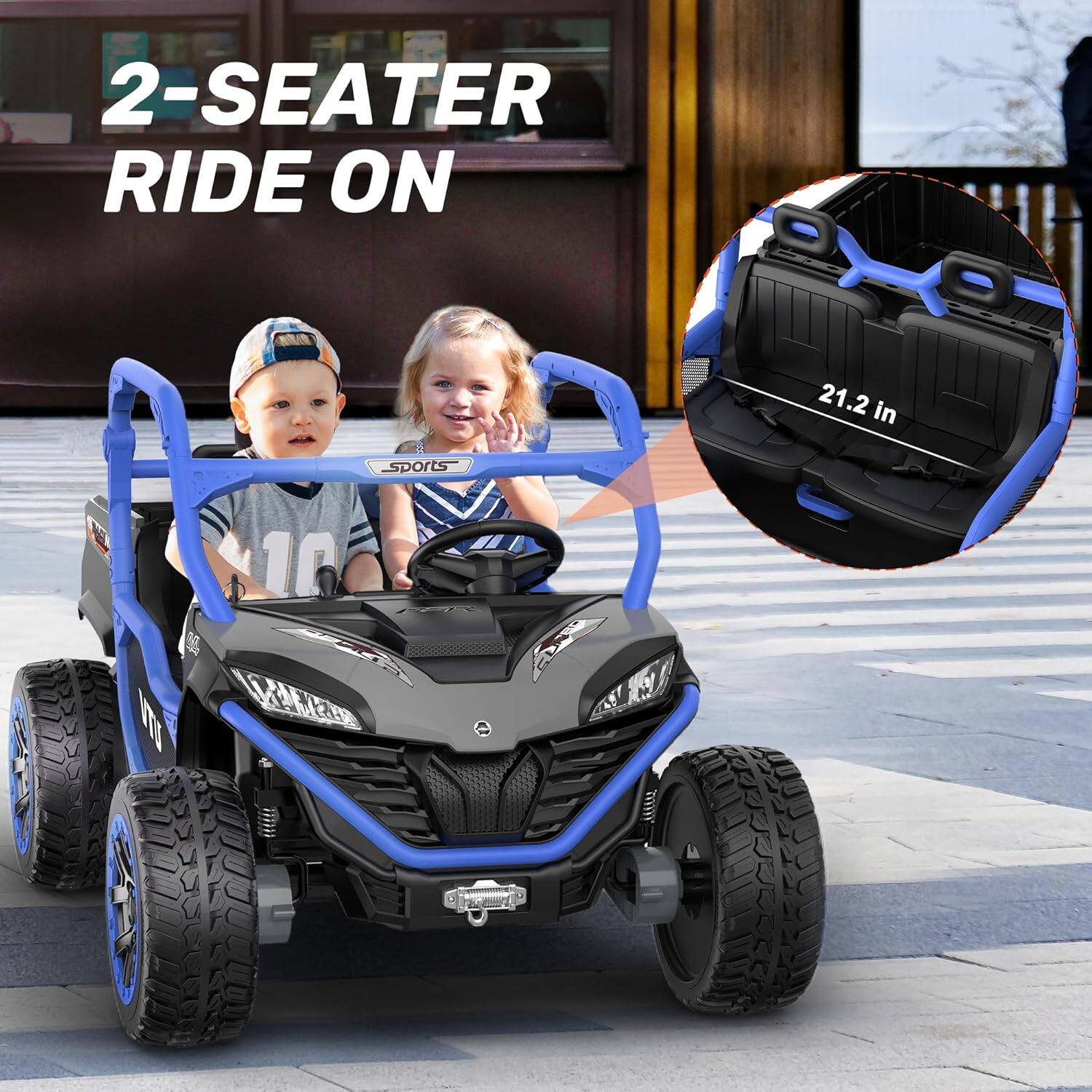 2-SEATER RIDE ON  
21.2 in  
sports  
10 PER THE  
CONER
