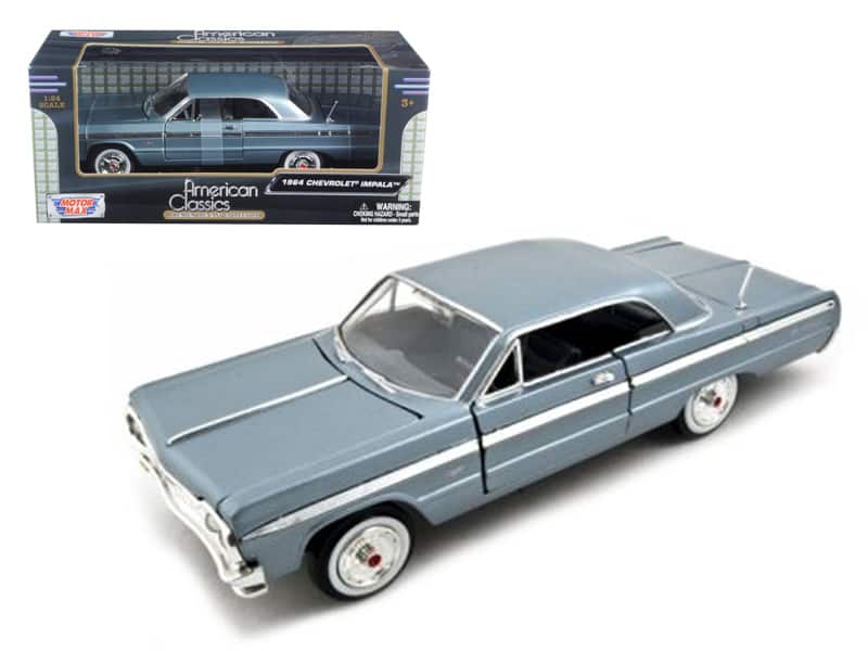 1964 Chevrolet Impala Blue 1/24 Diecast Model Car by Motormax price history on PriceWatchPro