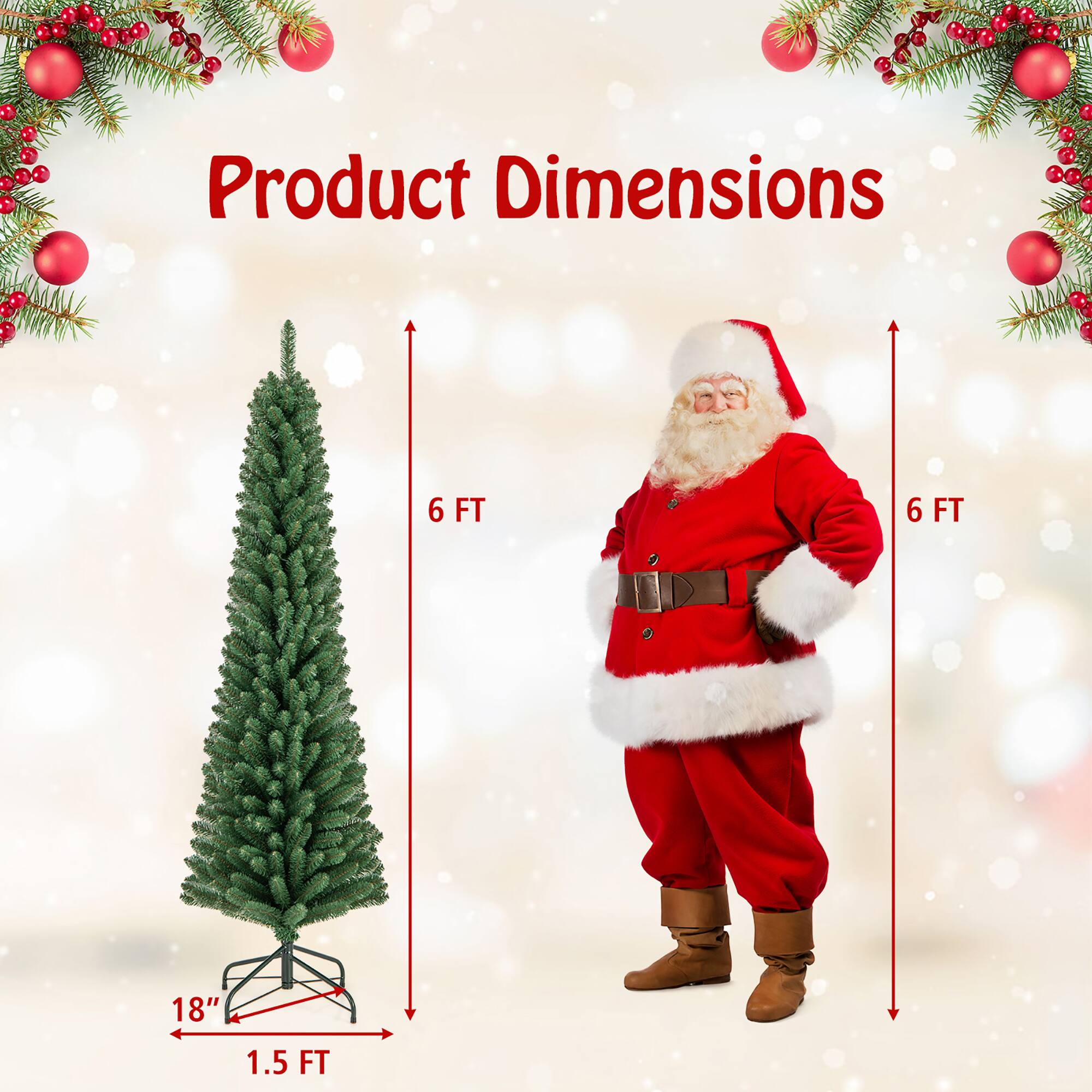 Product Dimensions

6 FT  
18"  
1.5 FT  
6 FT