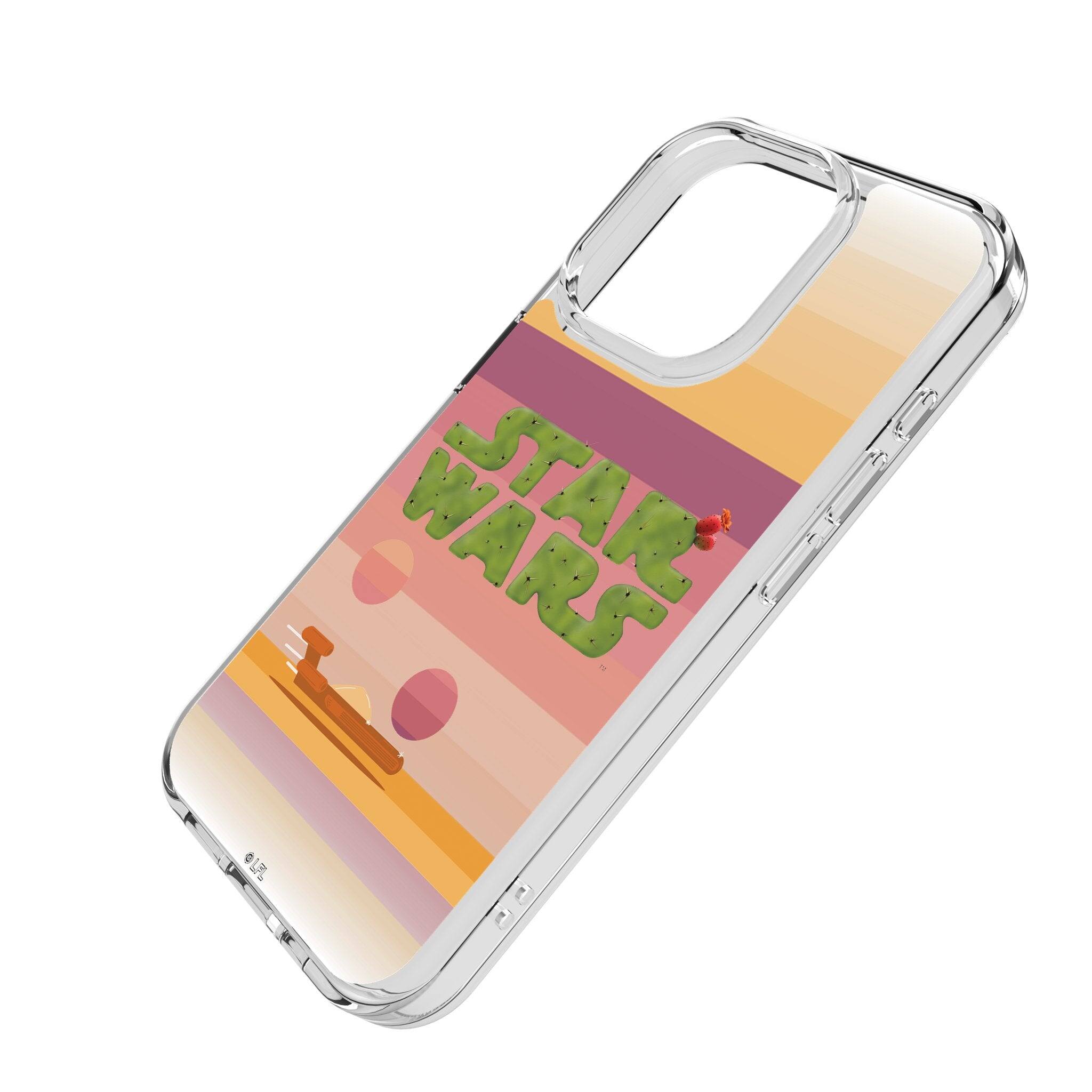 Angle. Keyscaper - Star Wars: A New Hope Locality Fade Clear Phone Case - Apple iPhone 16 Pro Max - Tatooine.