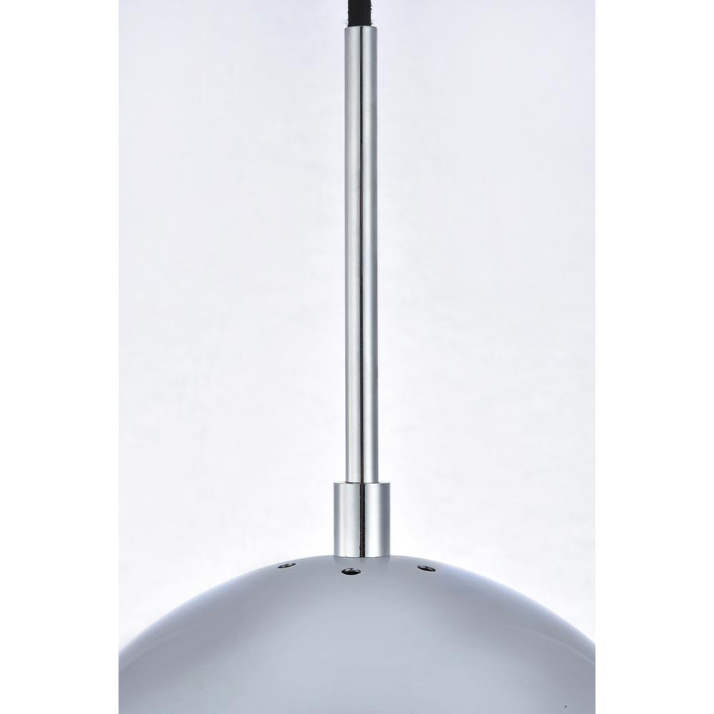 Left. Living District - Eclipse 1 Light Chrome Pendant With Clear Glass - Chrome And Clear.