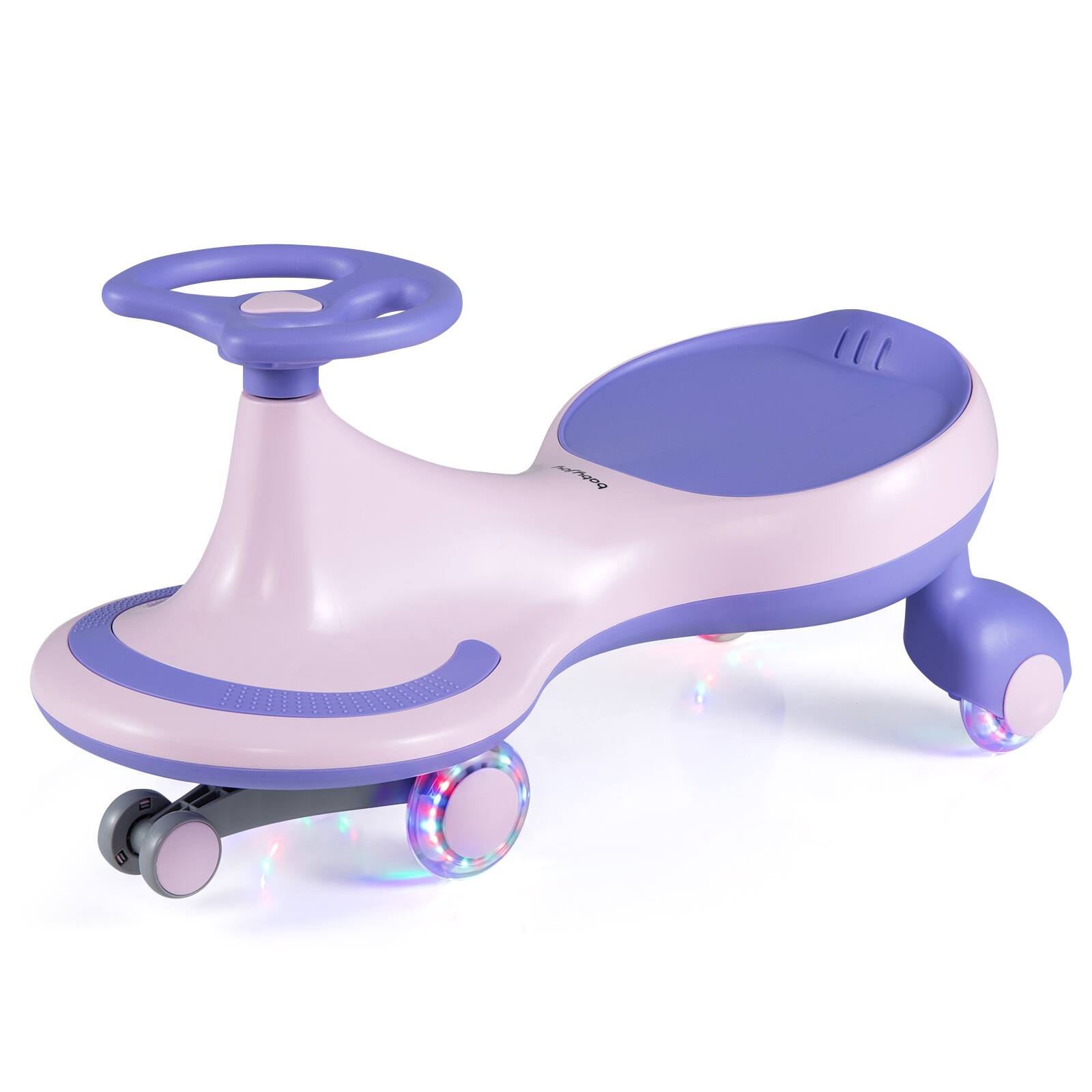 Alt View 9. Gymax - Gymax High Bounce Wiggle Car for Kids Swing Car Indoors & Outdoors for Toddlers Kids Pink & Purple - Purple.