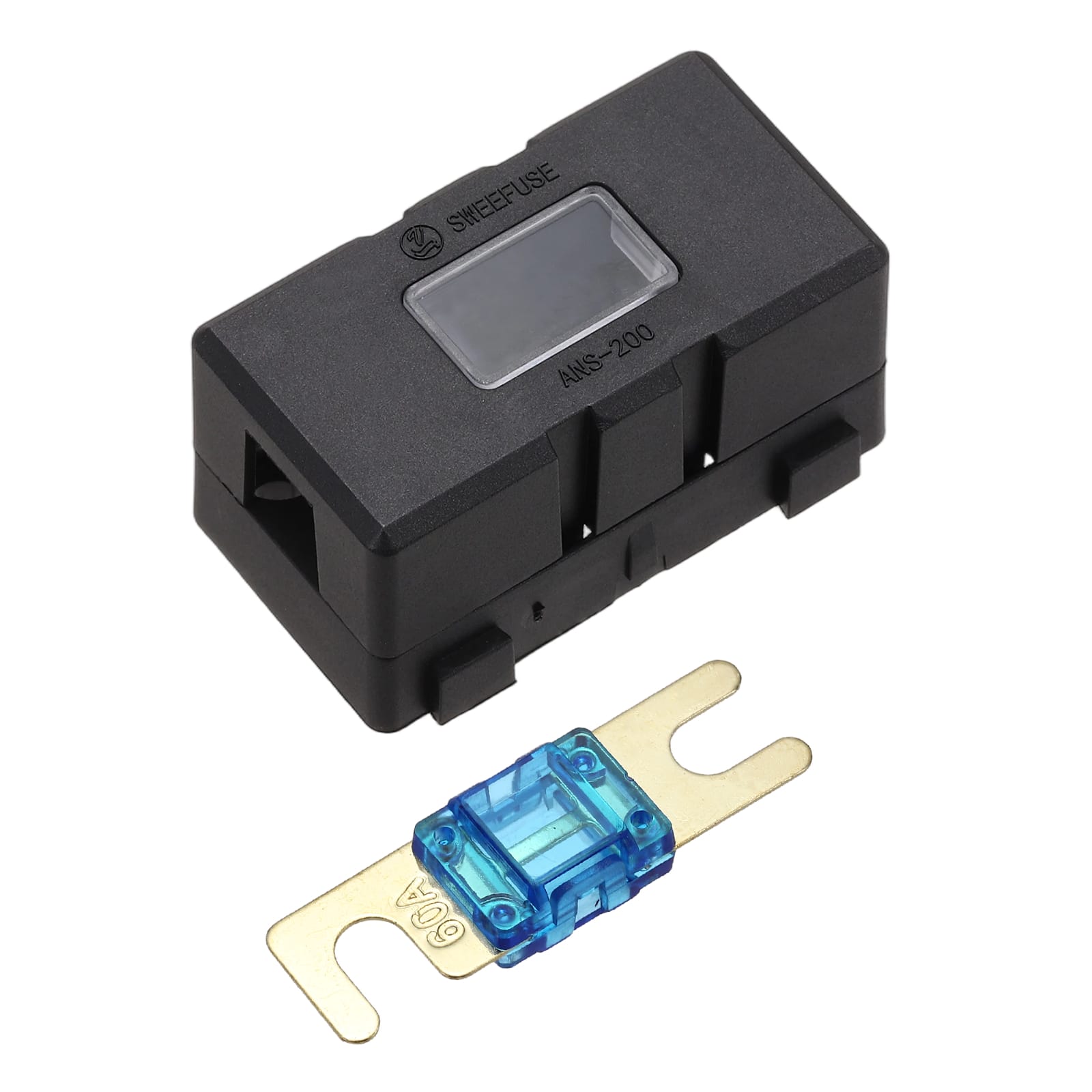 Unique Bargains - 200A 125V ANL Fuse Holder Kit, 60A Fuse Inline Block Box for Automotive Marine Audio Video System - Blue price history on PriceWatchPro