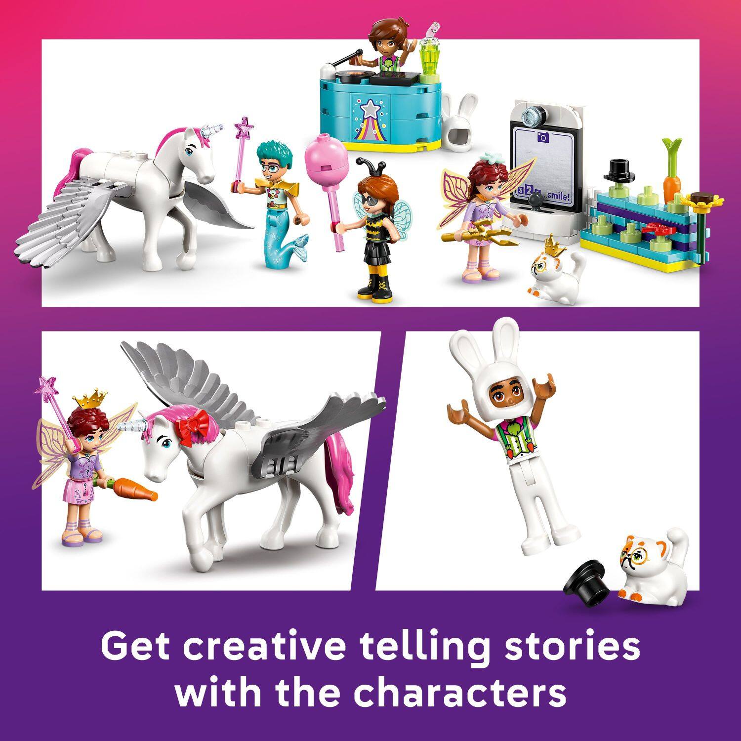 Get creative telling stories with the characters

1 O 2 smile!