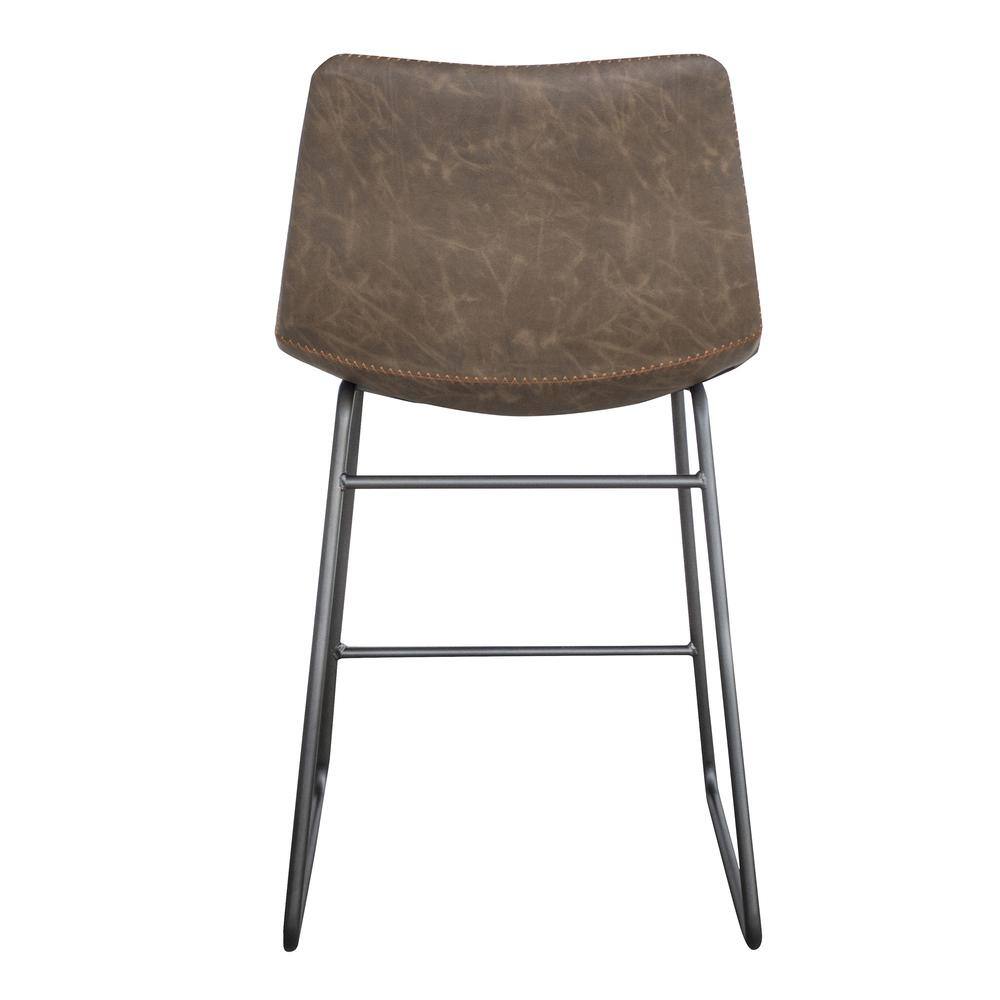 Alt View 1. AmeriHome - Classic Faux Leather 24 inch Counter Height Chair Set - Coffee.