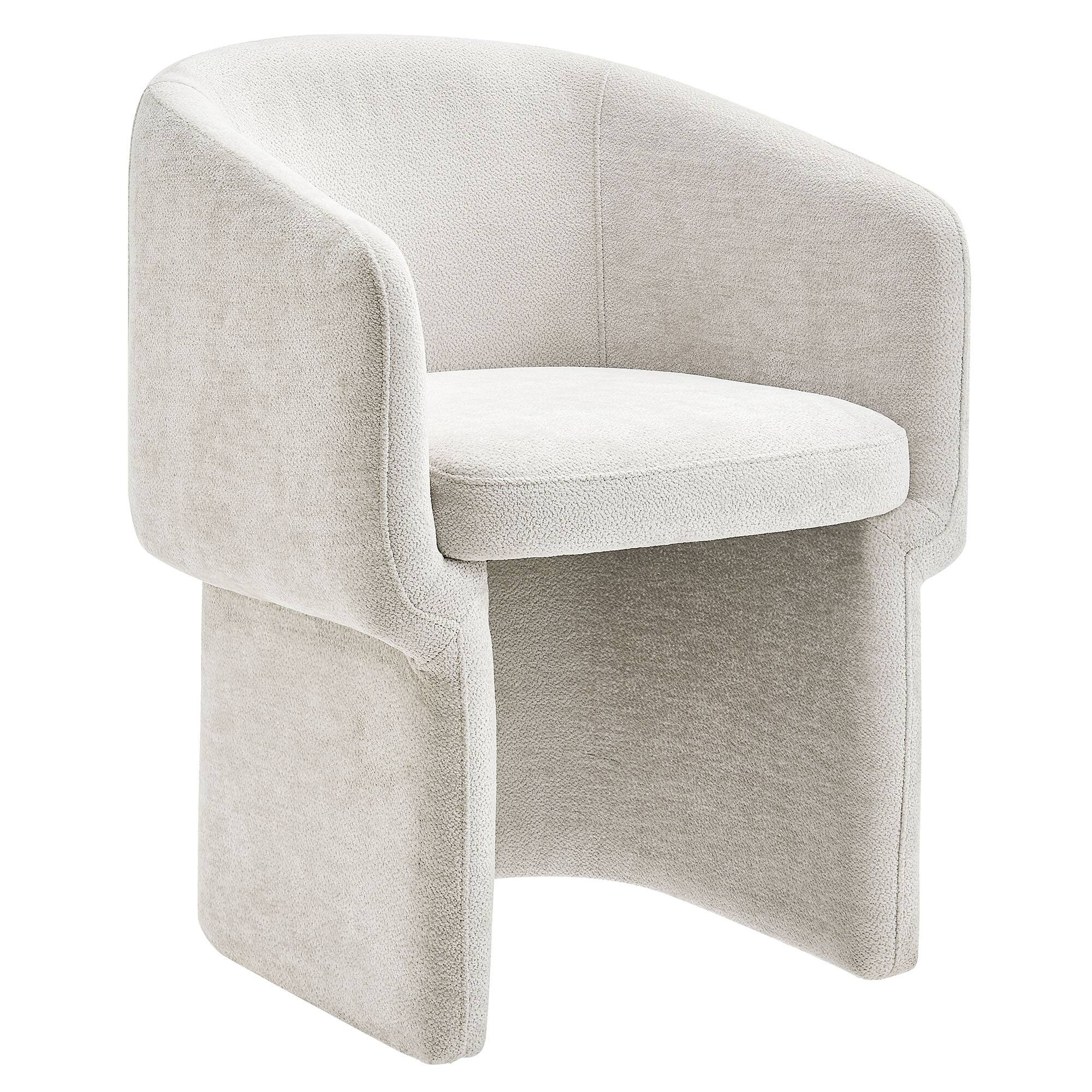 Angle. Modway - Verity Barrel Back Dining Armchair - Ivory.