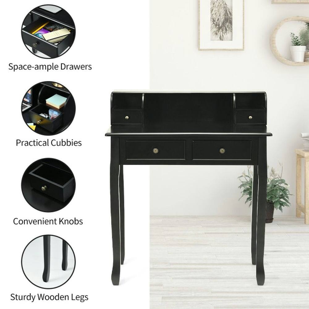 Space-ample Drawers  
Practical Cubbies  
Convenient Knobs  
Sturdy Wooden Legs