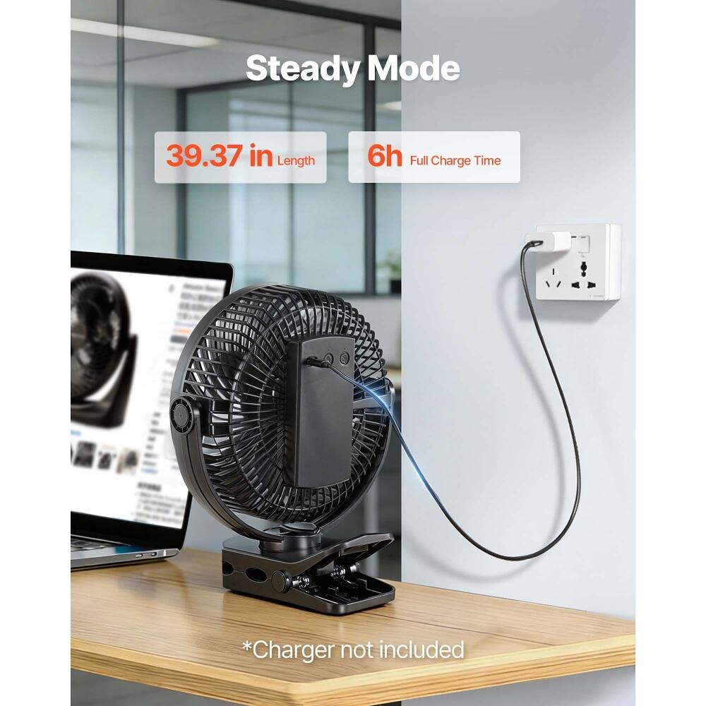 Steady Mode  
39.37 in Length  
6h Full Charge Time  
*Charger not included