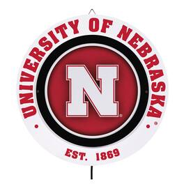 Evergreen Enterprises - Nebraska Huskers 15" LED Round Metal Lit Wall Sign - Multicolor