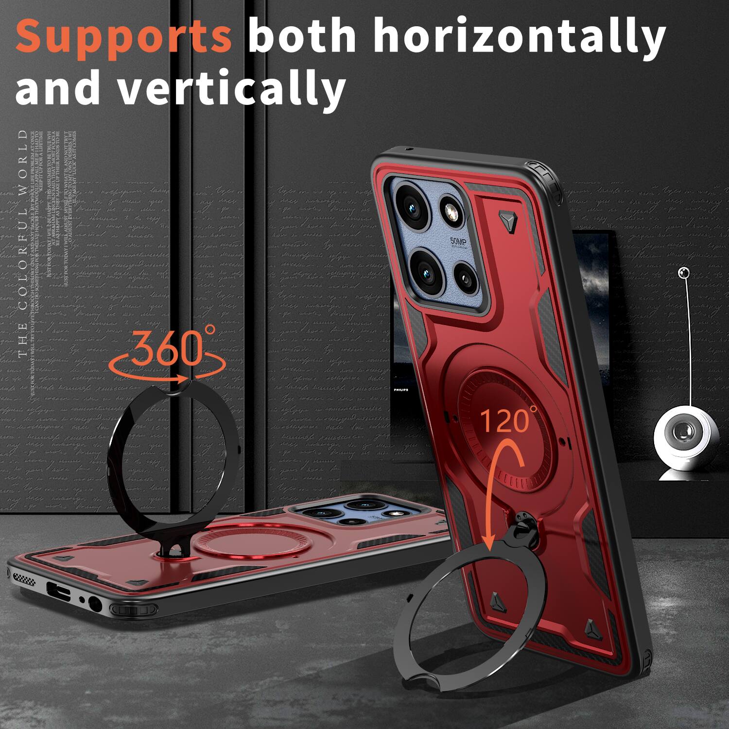 Supports both horizontally and vertically