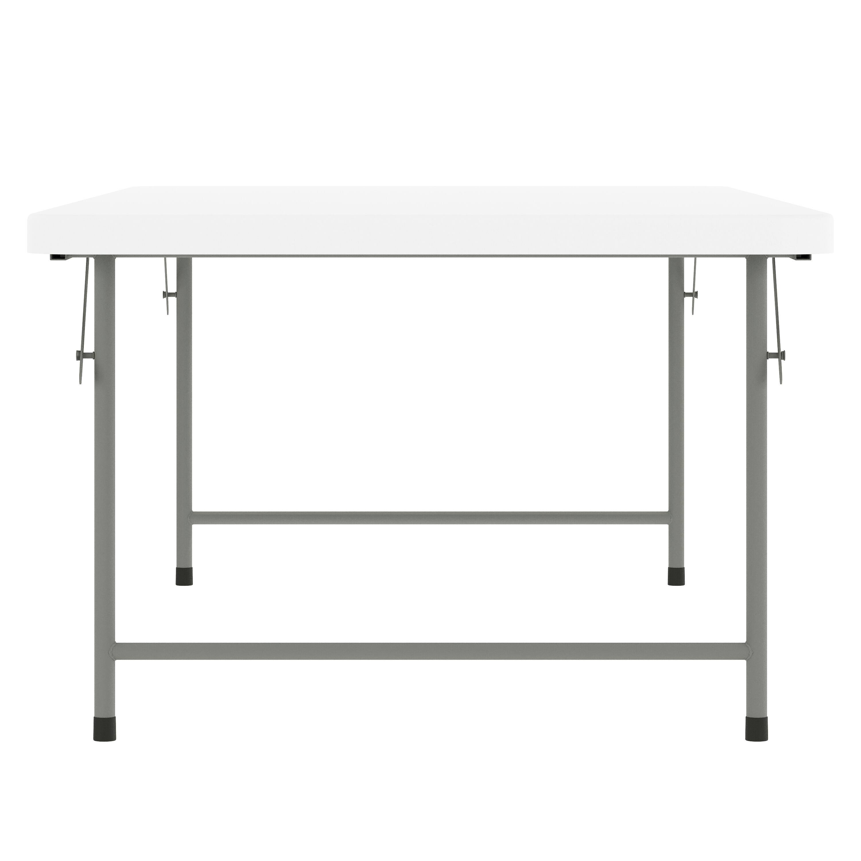 Alt View 9. Emma + Oliver - 4.93-Foot Kid's Plastic Folding Activity Table - Play Table - Granite White.