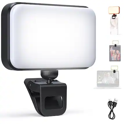 Front. Neewer - Entry Level LED Selfie Light, 66 LEDs, CRI92, Clip-On, N6.