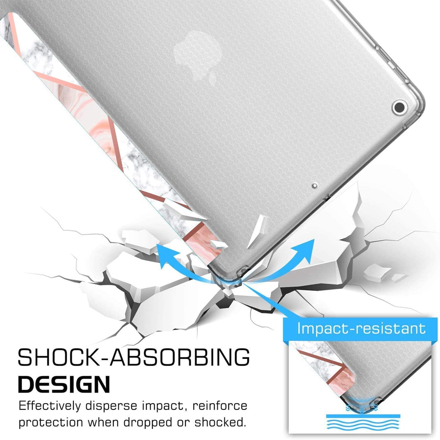 Impact-resistant SHOCK-ABSORBING DESIGN Effectively disperse impact, reinforce protection when dropped or shocked.