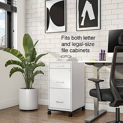 Fits both letter and legal-size file cabinets