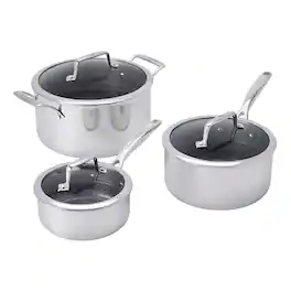 Henckels - Paradigm Ceramic 6-pc Dual Performance Pot Set - Stainless Steel