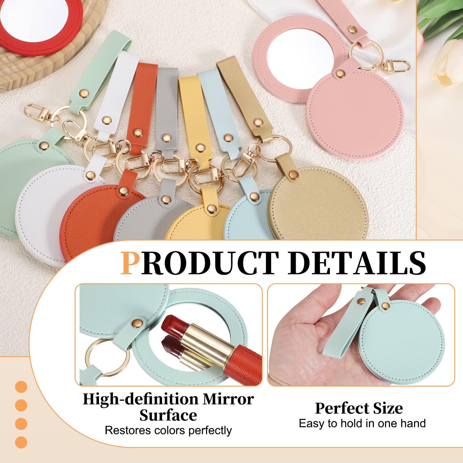 PRODUCT DETAILS

- High-definition Mirror Surface
  - Restores colors perfectly

- Perfect Size
  - Easy to hold in one hand