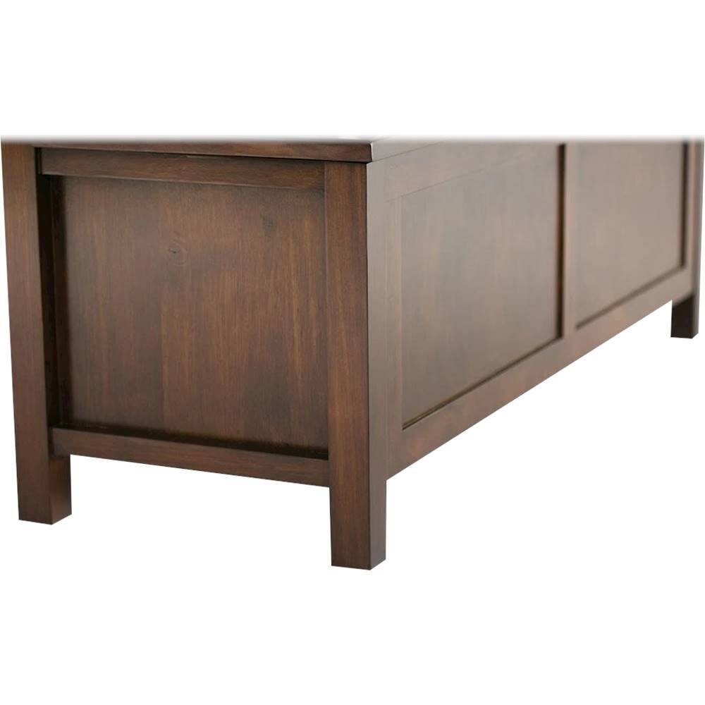 Alt View 15. Simpli Home - Artisan Rectangular Contemporary Wood Storage Bench - Russet Brown.
