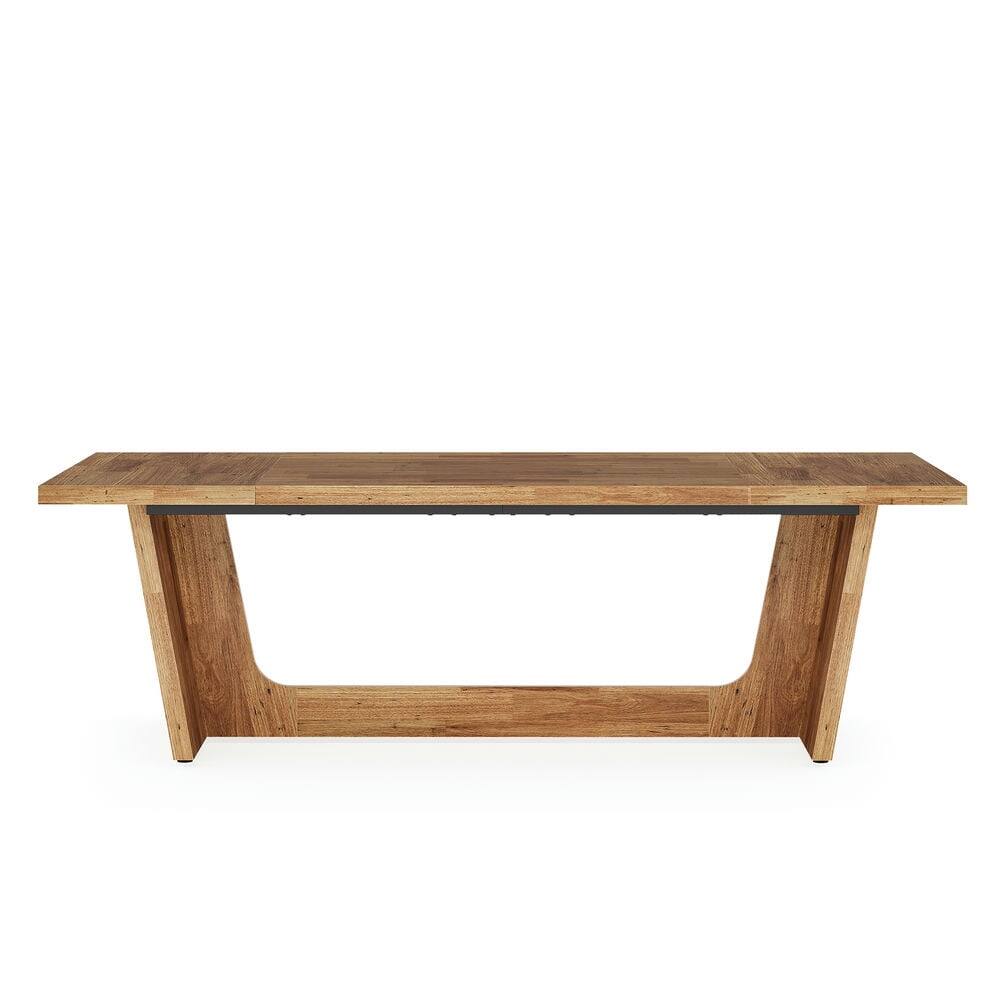 Angle. Kadyn - Kadyn Study Writing Desk, Computer Desk,70.8-Inch Executive Desk, Wood Study Computer Desk Writing Table,Walnut - Walnut.