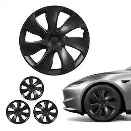 VEVOR - Hubcaps Wheel Covers for 2021-2024 Tesla Model Y, 19 Inch Set of 4 Wheel Rim Cover Hubcaps OEM Style Replacement - Black
