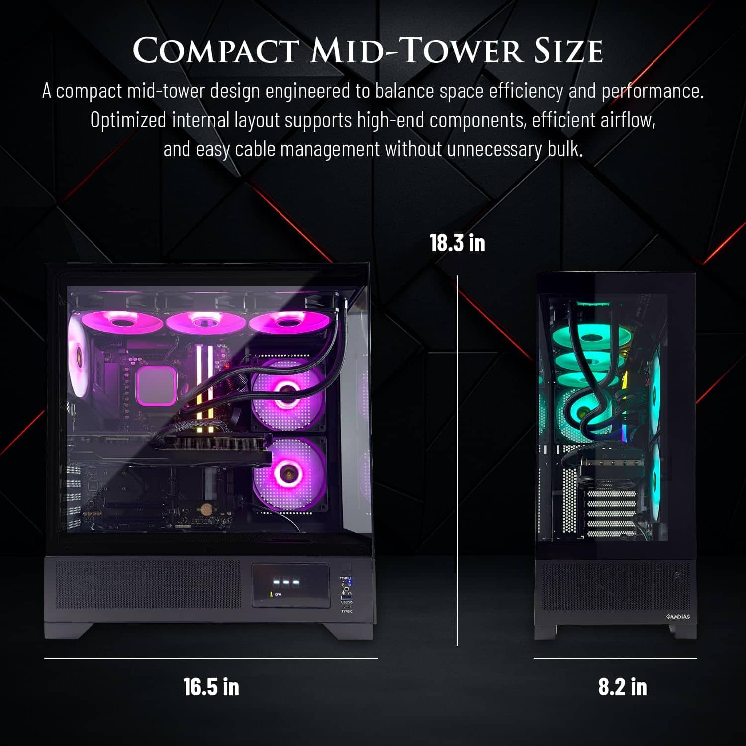 Hachiman PC Tora Gaming PC, AMD Ryzen 7 7800X3D, Radeon RX 9070XT
