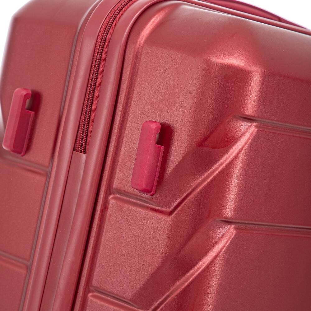 Alt View 10. Ropilly - Ropilly 3 piece luggage set, abs spinner luggage with combination lock, wine red hard shell luggage - Wine Red.