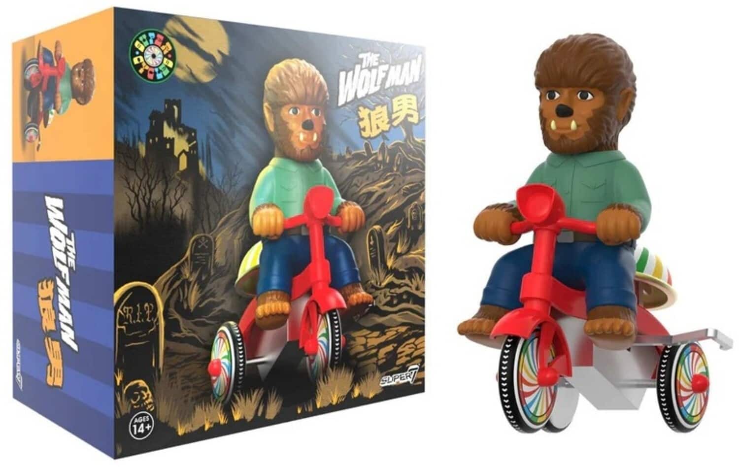 Super7 - Universal Monsters - Super Cycles - The Wolf Man (Brown w/ Red Trike) - COLLECTIBLES - Multicolor price history on PriceWatchPro