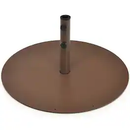 Costway - 59LBS Patio Umbrella Base Round Umbrella Stand for Backyard - Brown