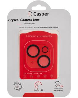 Casper - Camera Lens Protector Compatible For iPhone 15 / 15 Plus - Crystal Full Cover - Clear/Transparent