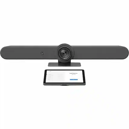 Front. Logitech - Logitech Rally Bar + Tap IP Graphite Bundle for Video Meeting Rooms - Unknown.