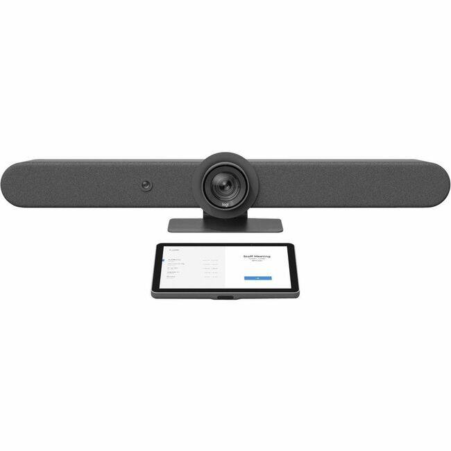 Front. Logitech - Logitech Rally Bar + Tap IP Graphite Bundle for Video Meeting Rooms - Unknown.