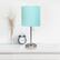 Alt View 11. Limelights - Stick Lamp with USB charging port and Fabric Shade - Aqua.