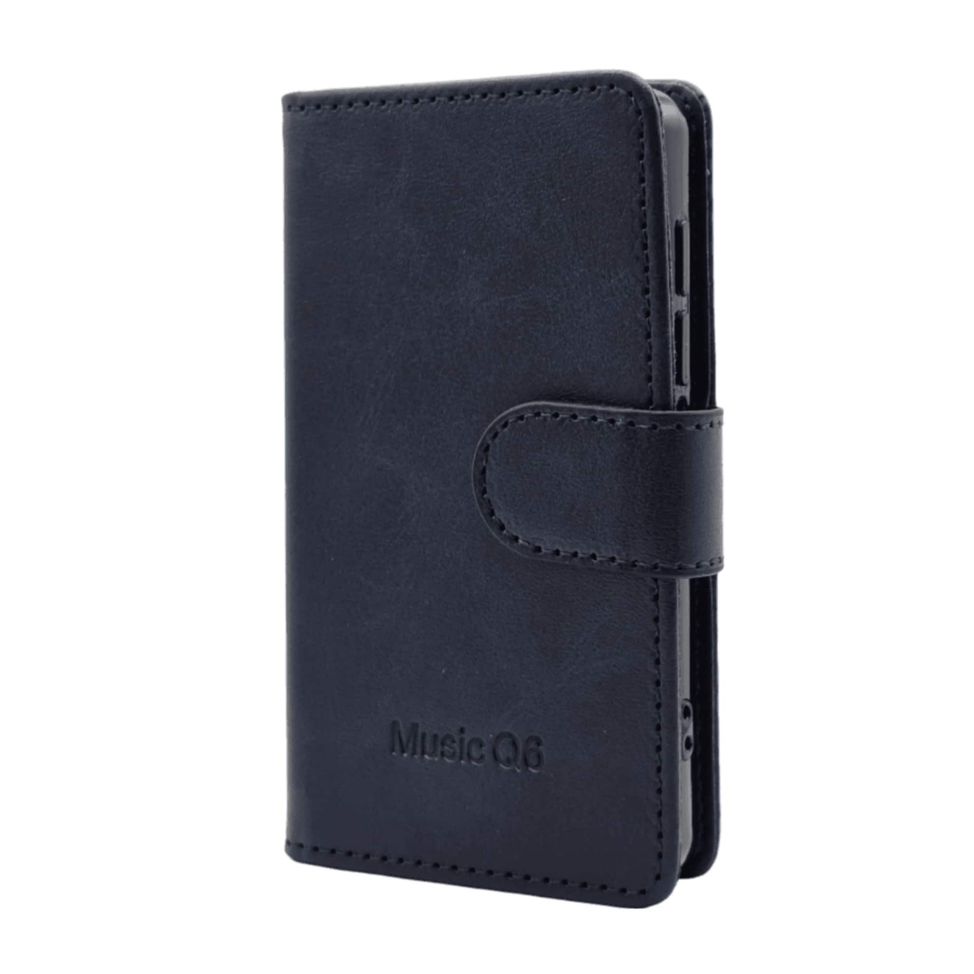 Samvix - Leather Book Case for Q6 Music Player (Blue)