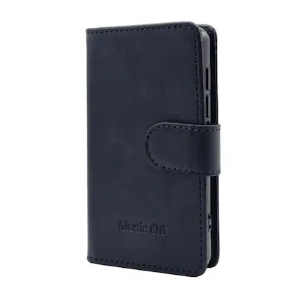 Front. Samvix - Samvix Leather Book Case for Q6 Music Player (Blue).