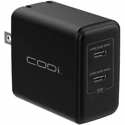 CODi.
25W/45W MAX
20W/45W MAX
45W TOTAL