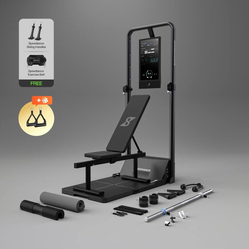 Front. Speediance - Speediance Smart Home Gym, Gym Monster 2 Works Plus, Smart AI-Powered Multi-Functional Smith Machine for Home Workout - Black.