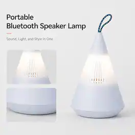 Anysun - Portable Bluetooth Speaker Lamp, IP67 Waterproof Outdoor Lantern, 360° Sound, TWS Pairing