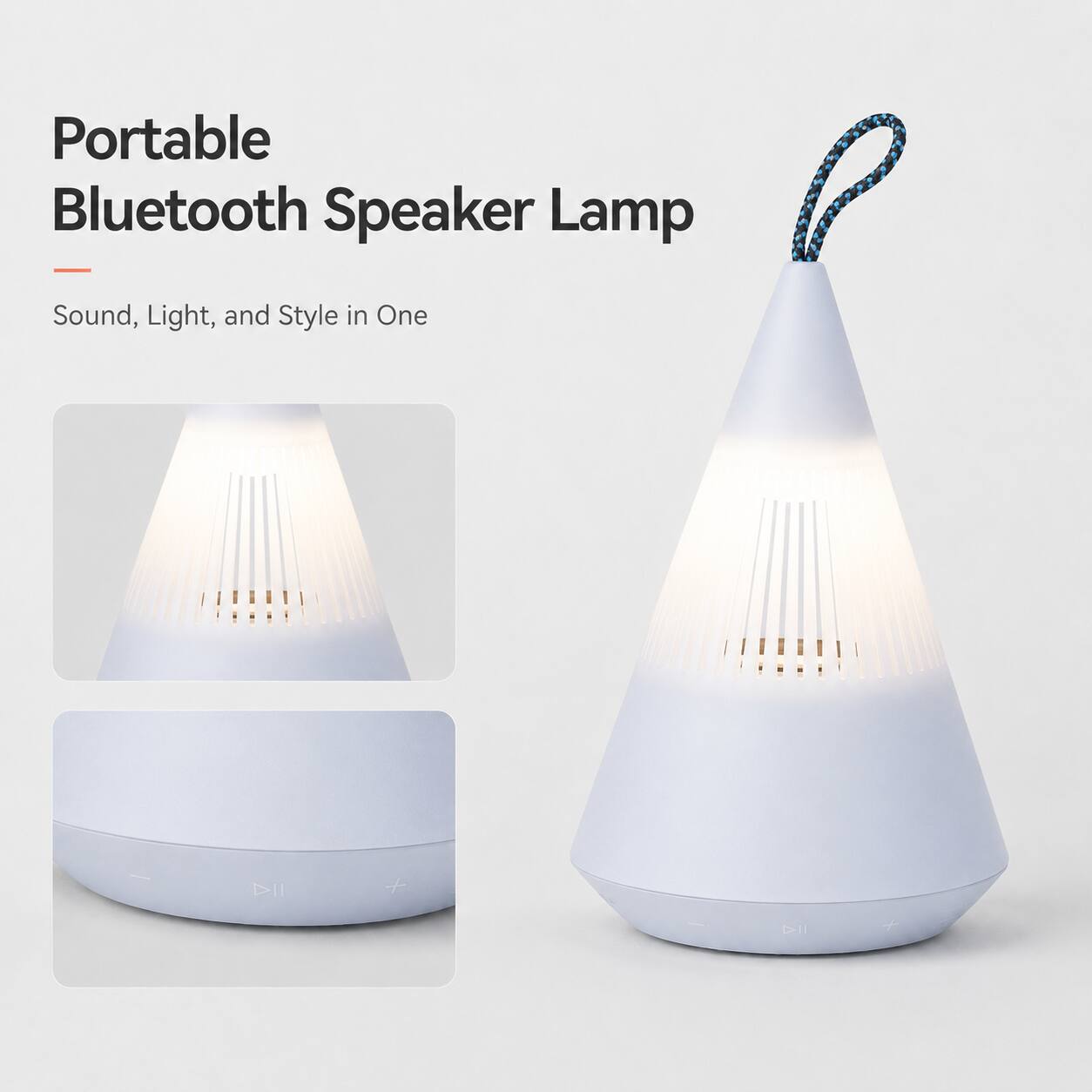 Portable Bluetooth Speaker Lamp - Sound, Light, and Style in One