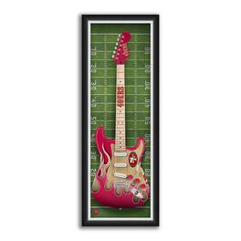Sporticulture - San Francisco 49ers 14" x 37" Framed Electric Guitar Print - Green