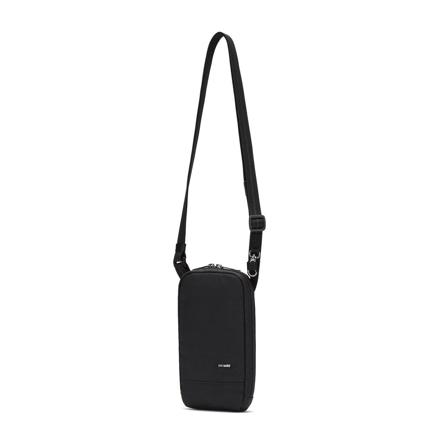 Left. Pacsafe - RFIDsafe Tech Crossbody (Jet Black) - Jet Black.