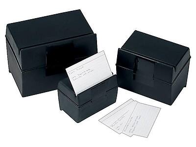Alt View 1. Oxford - Oxford Index Card File Box, 300-Card Capacity, Black (01351) - Black.