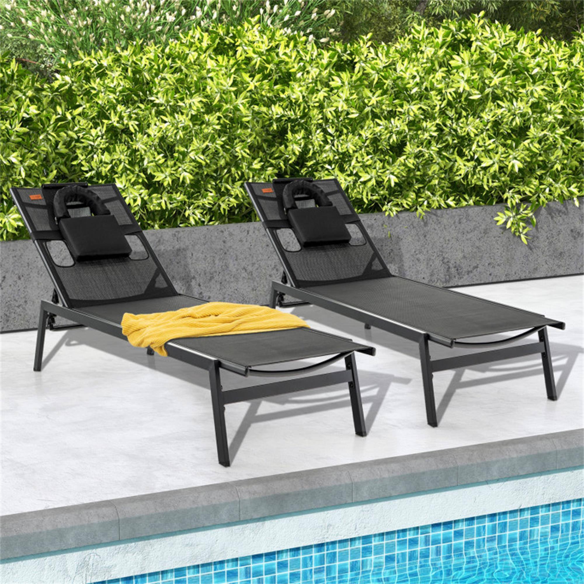 Alt View 2. Boyel Living - Black Lounge Chair 38.5-in W x 25.0-in H x 81.5-in D - Black.