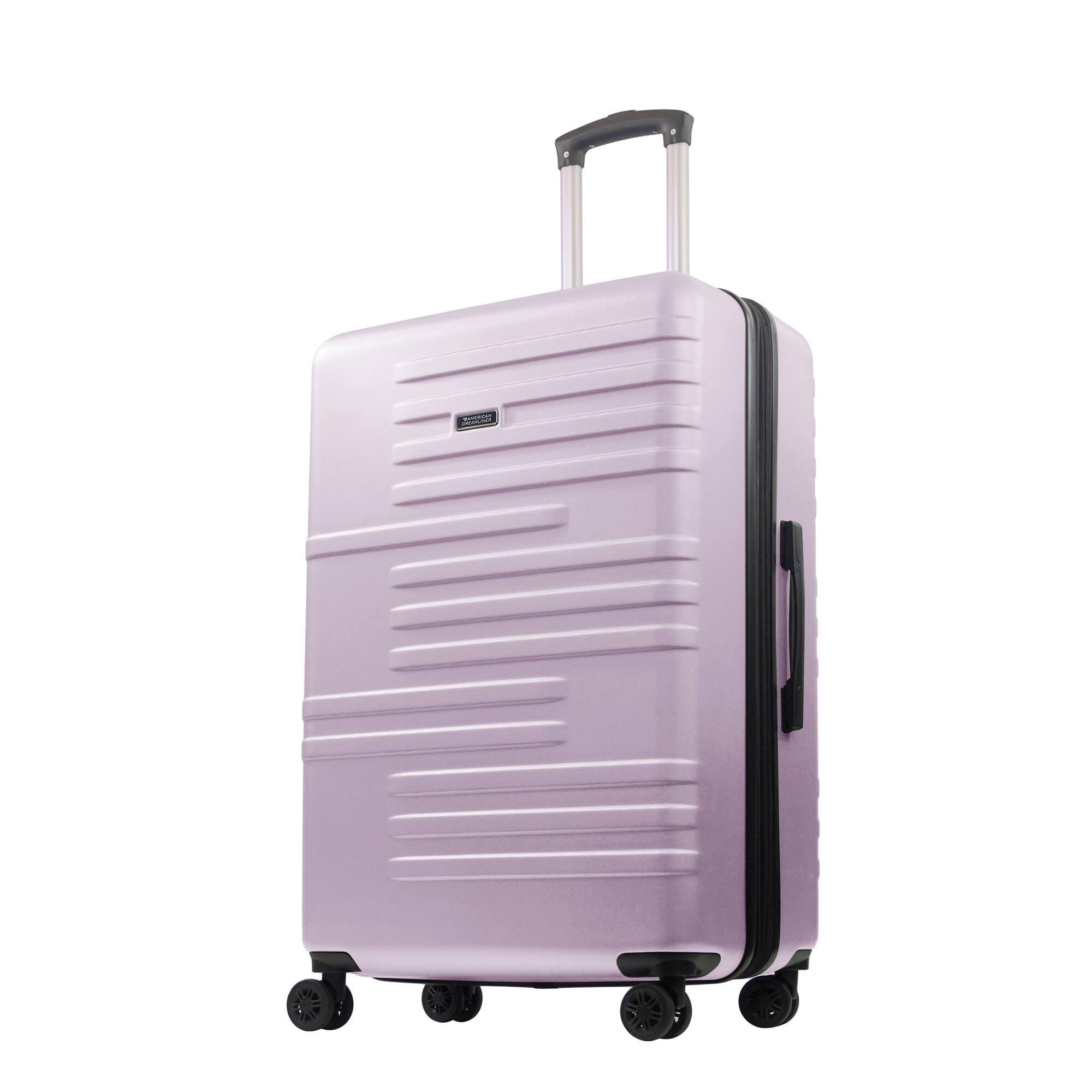 Angle. American Dreamliner - 30" Hardside Luggage with Expansion - PURPLE.