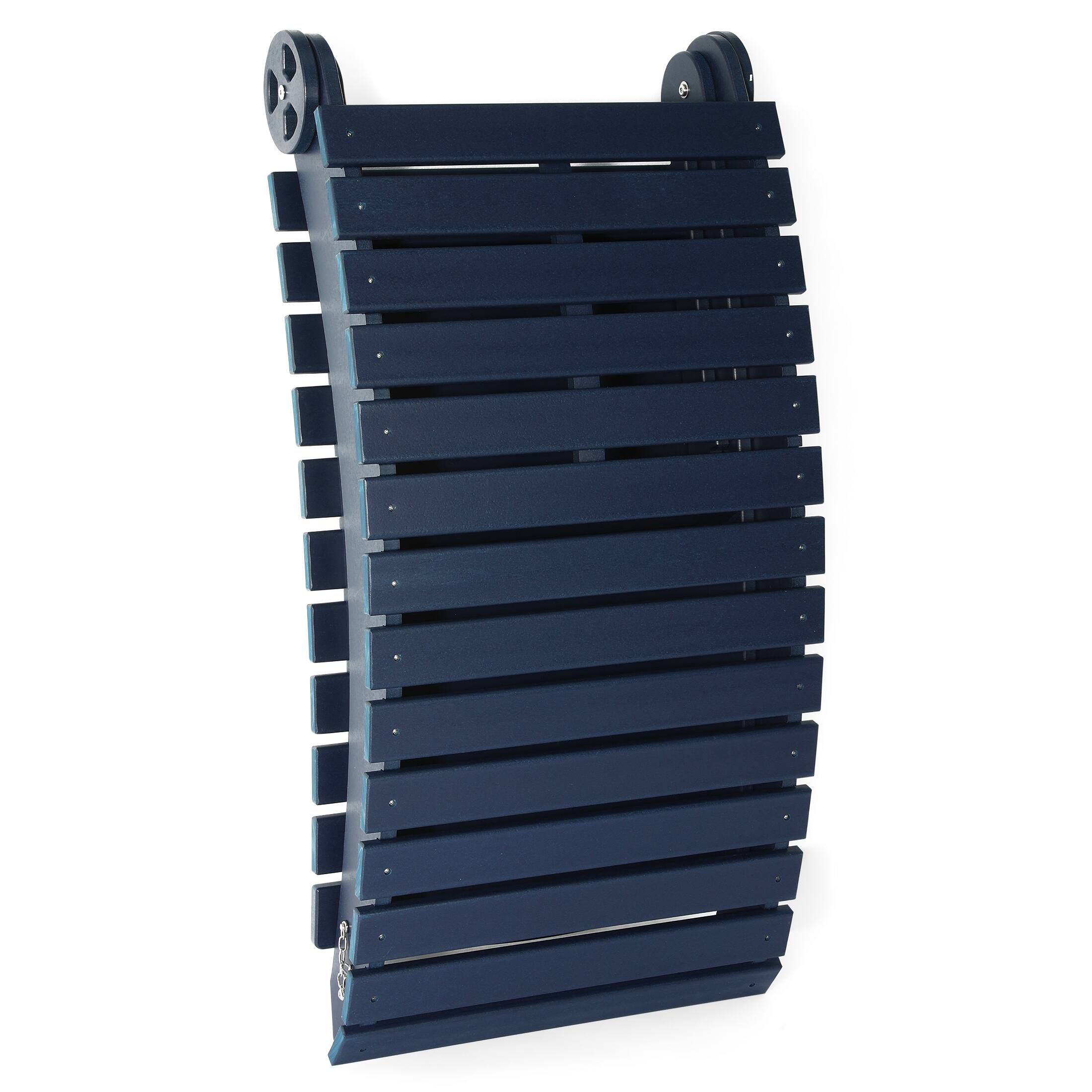 Alt View 1. WestinTrends - WestinTrends Ventura Outdoor HDPE In-Pool Patio Chaise Lounge Chair With Wheels - Navy Blue.